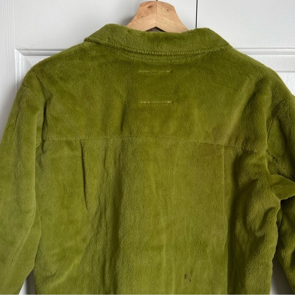 UNIF Debbie Jacket Green Fuzzy Snap Button Oversized Size XS - Picture 11 of 13